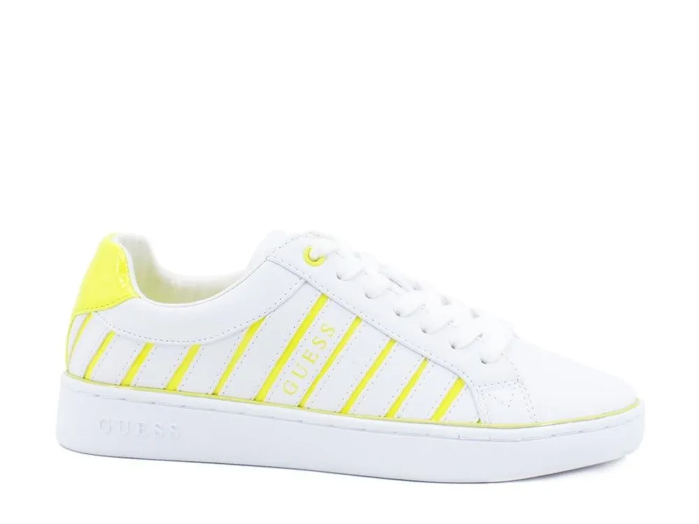 GUESS White Yellow Sneaker FL5BOLELE12