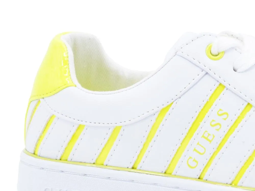 GUESS White Yellow Sneaker FL5BOLELE12