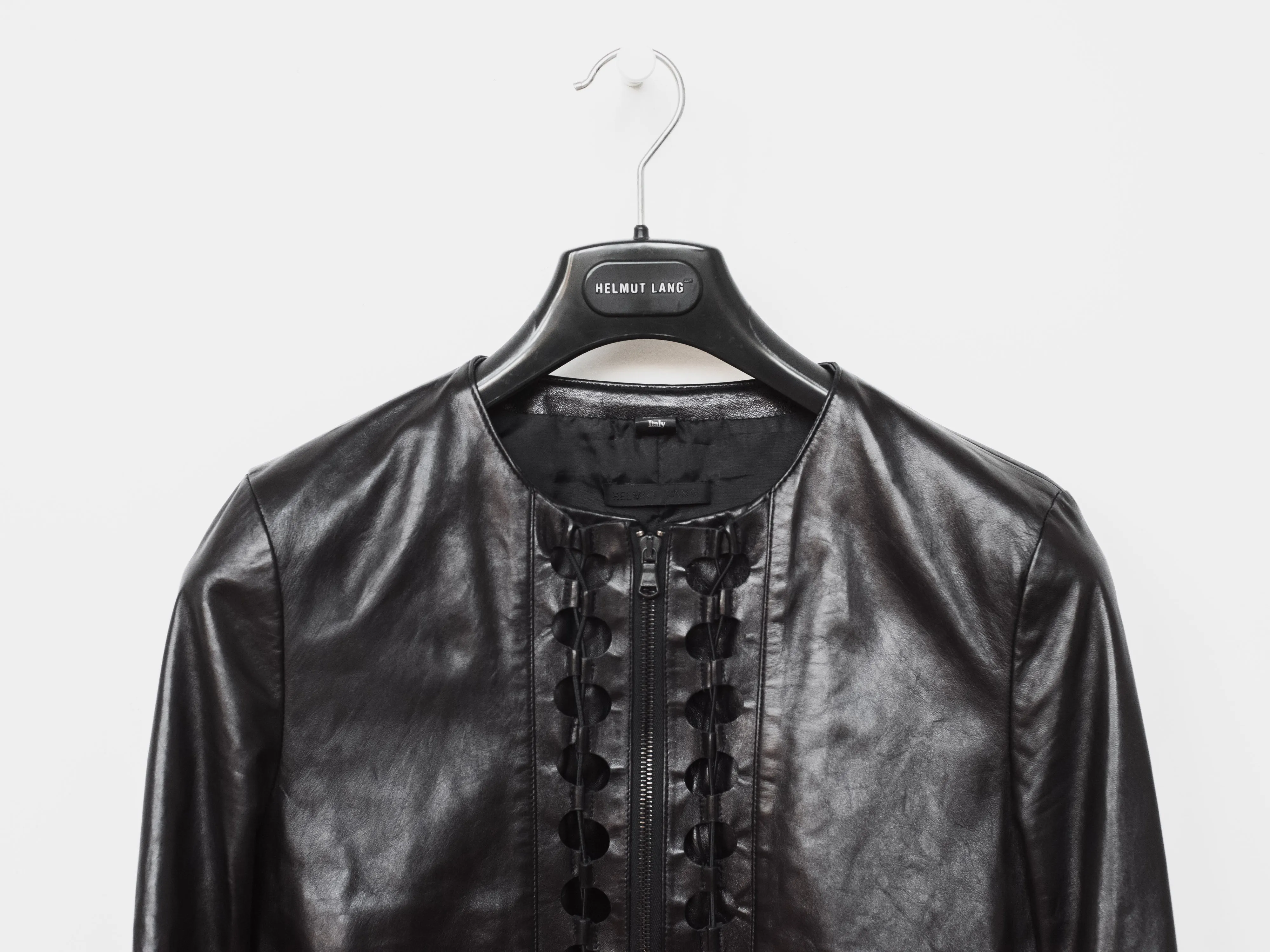 Helmut Lang Lace Up Leather Corset Jacket Spring Summer 2001 Collection