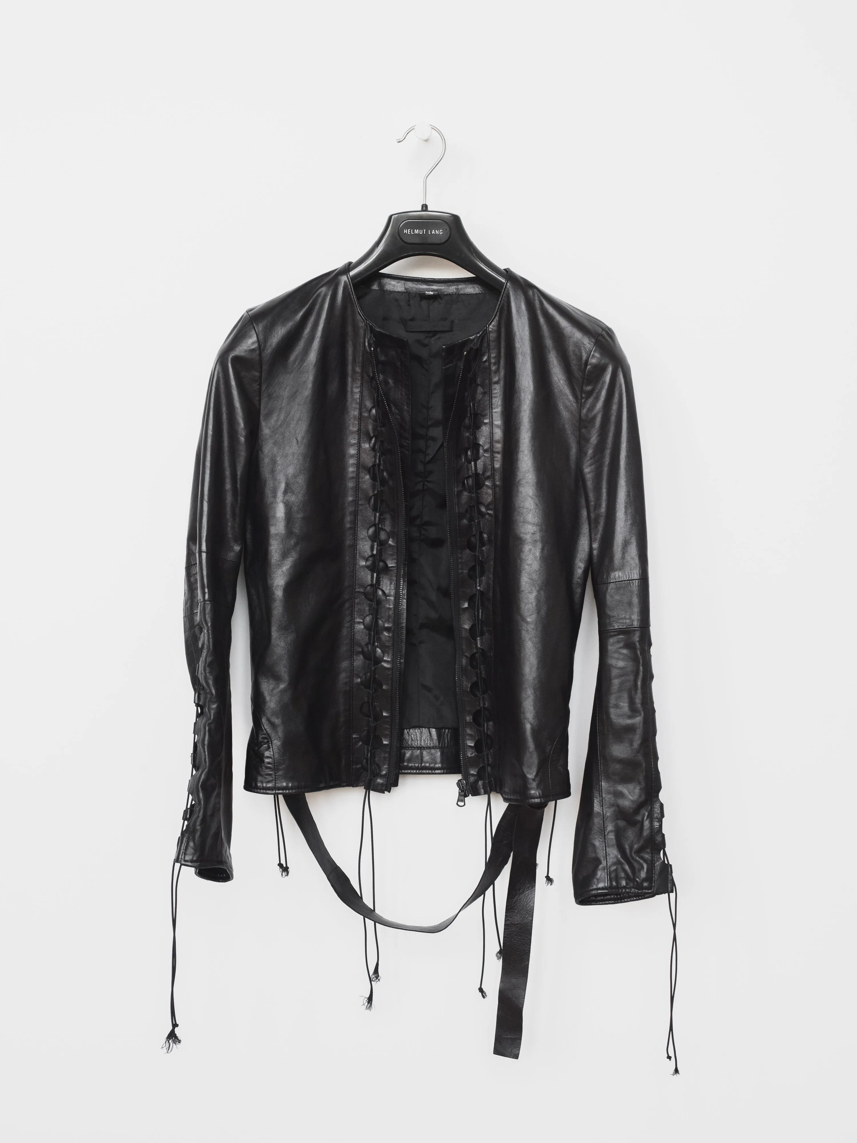 Helmut Lang Lace Up Leather Corset Jacket Spring Summer 2001 Collection