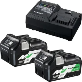 Hikoki UC18YSL3JEZ Multi Volt Battery Set 2 x 18V 5.0Ah / 36V 2.5Ah Batteries & Rapid Charger