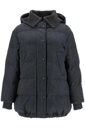 Hooded Wool Puffer Coat