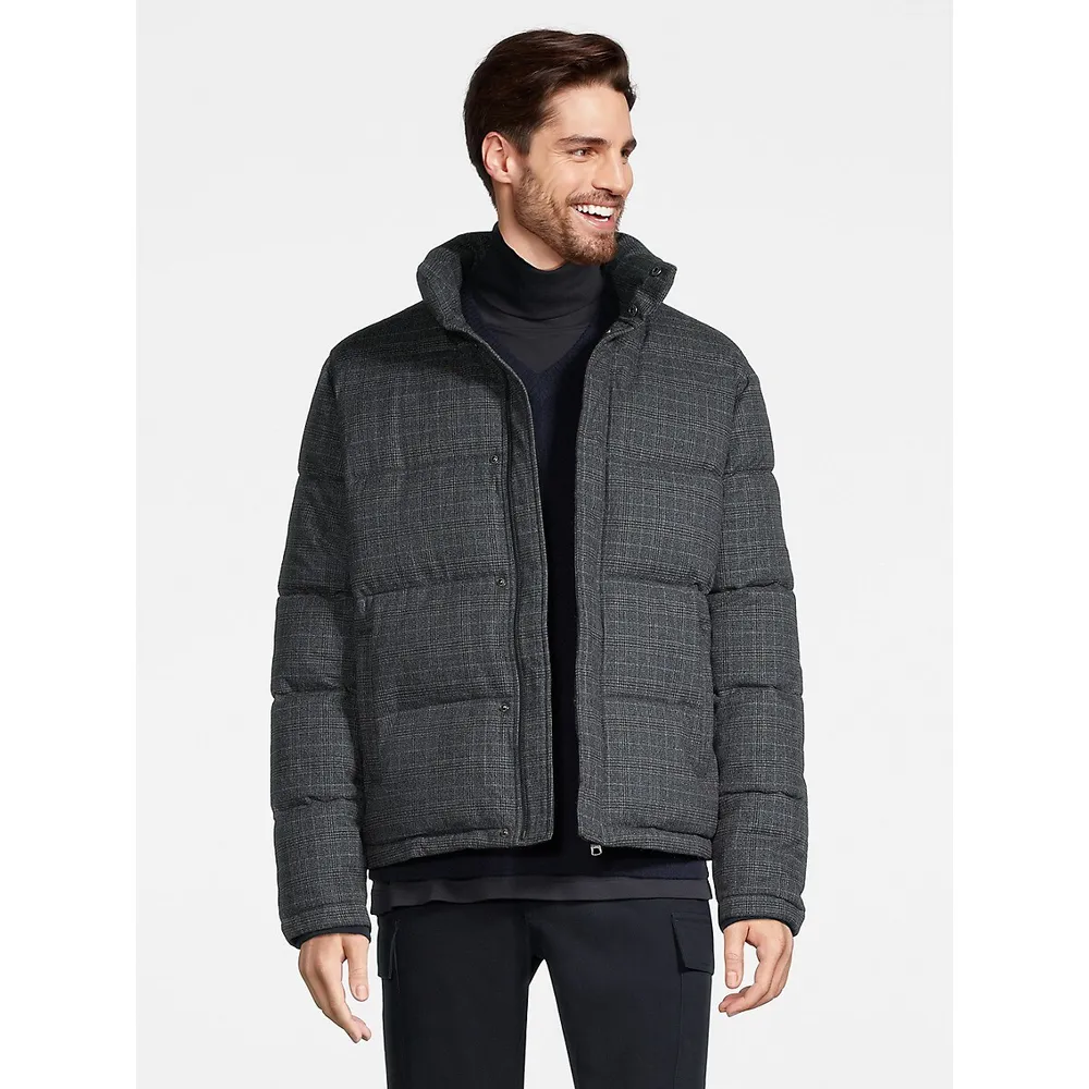 Hudson North Plaid Puffer Coat