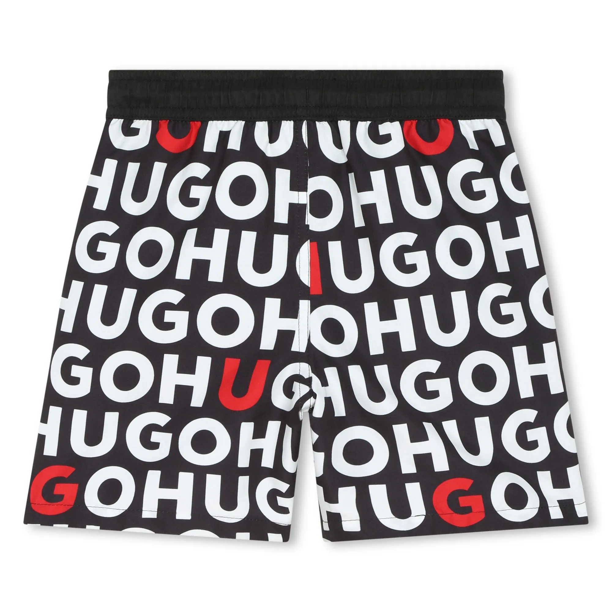 Black All Over Logo Swim Shorts by Hugo