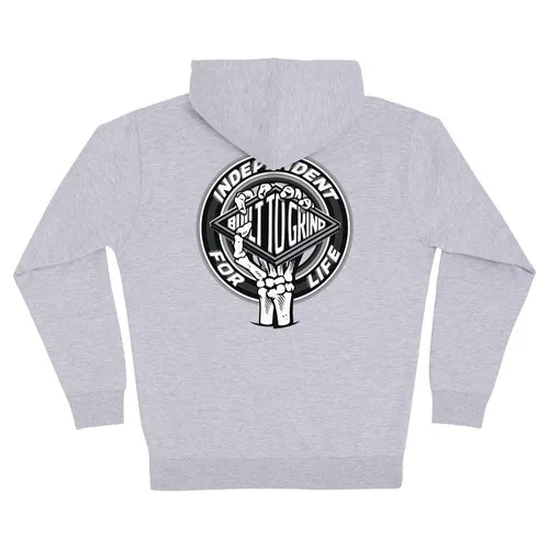 Independent Trucks Skateboard Hoodie Life Clutch Zip Heather Grey