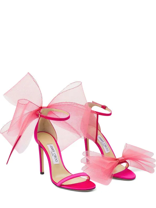 Jimmy Choo Aveline Satin Sandals - 100mm Heels