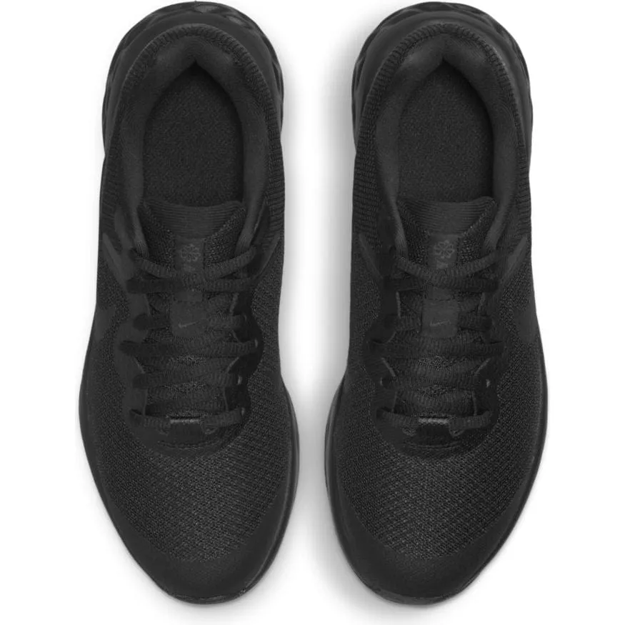 Junior Revolution 6 Triple Black Running Shoe by Nike