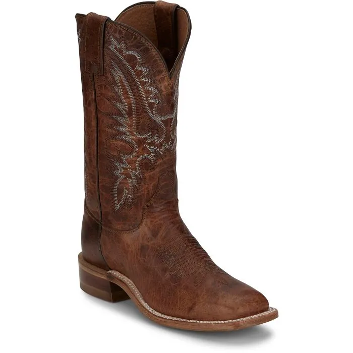 Justin Women's Amber Brown Cowhide Western Boot Bent Rail Peyton