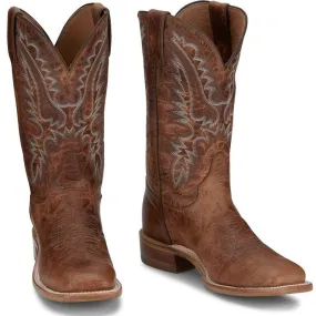 Justin Women's Amber Brown Cowhide Western Boot Bent Rail Peyton