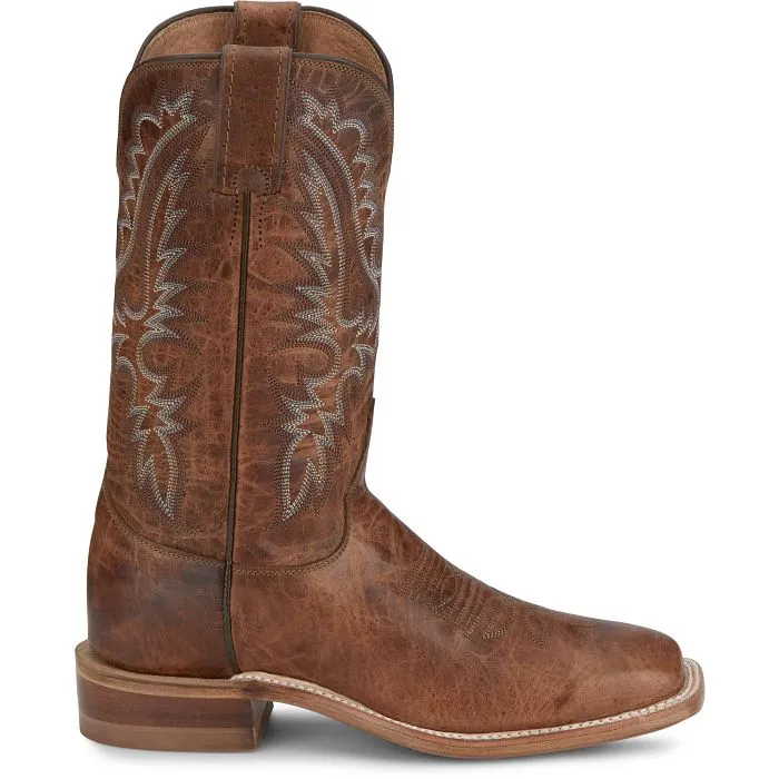 Justin Women's Amber Brown Cowhide Western Boot Bent Rail Peyton