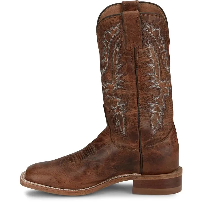 Justin Women's Amber Brown Cowhide Western Boot Bent Rail Peyton