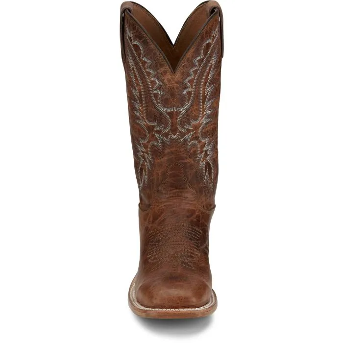 Justin Women's Amber Brown Cowhide Western Boot Bent Rail Peyton