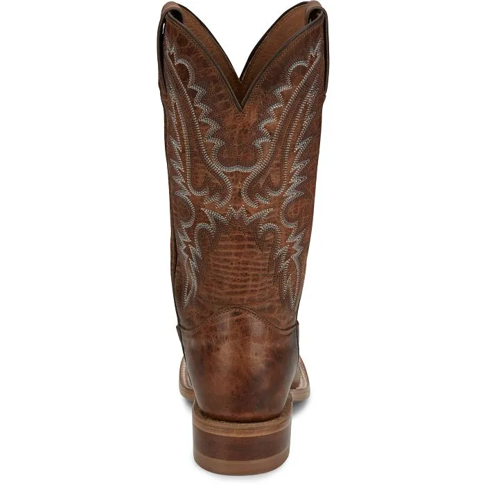 Justin Women's Amber Brown Cowhide Western Boot Bent Rail Peyton