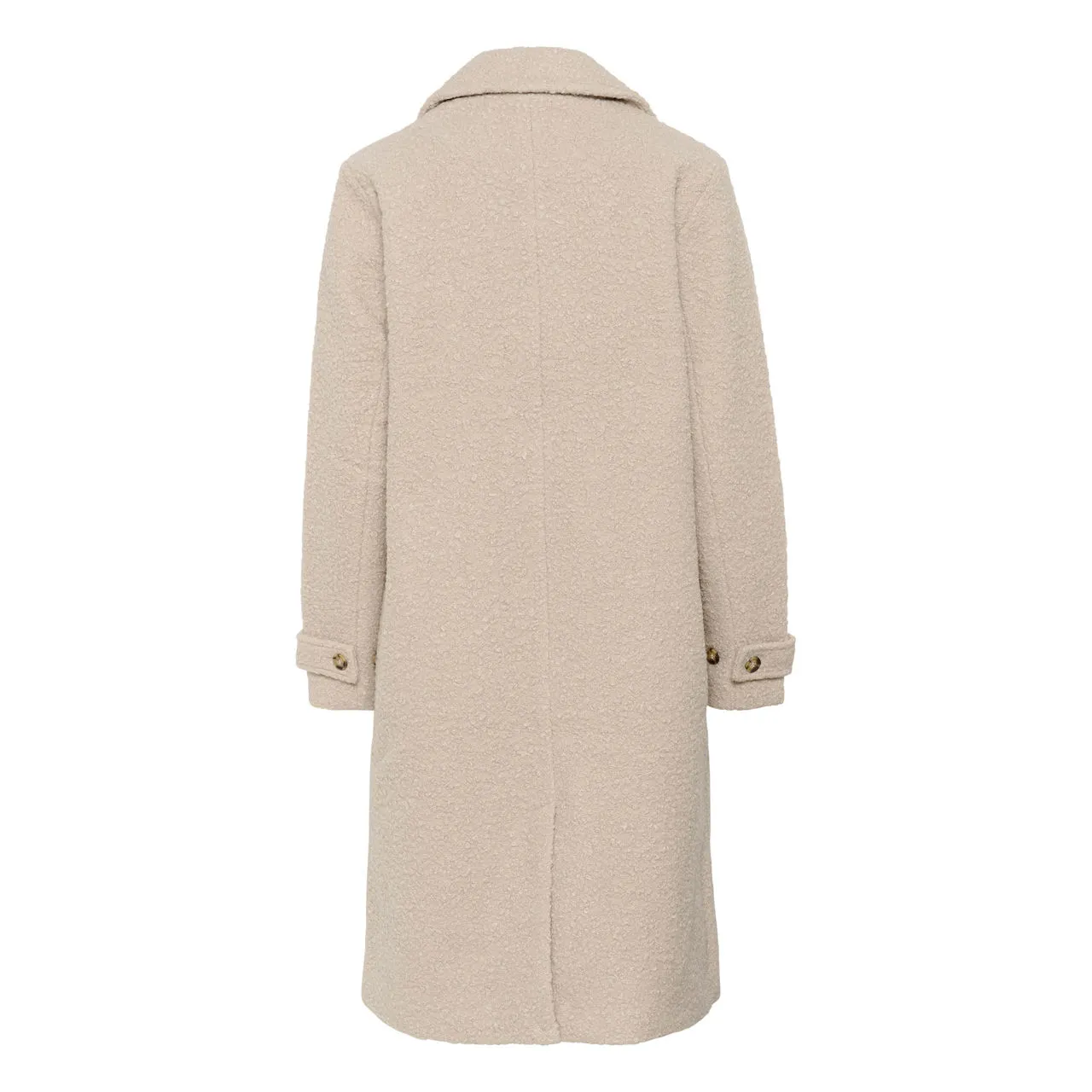 KAFFE Anne Single-Breasted Teddy Coat - Grey