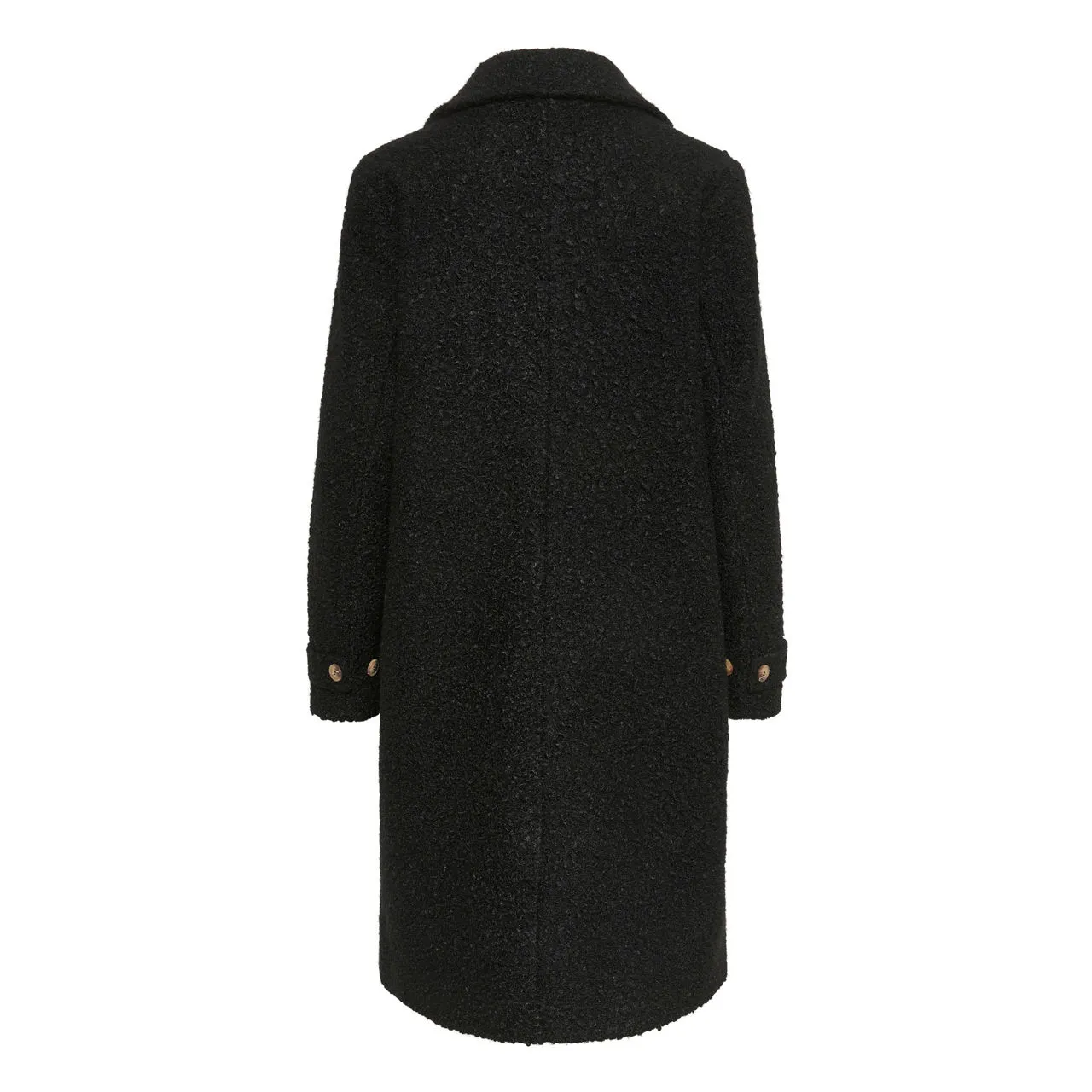 KAFFE ONLINE EXCLUSIVE Anne Single-Breasted Teddy Coat - Black