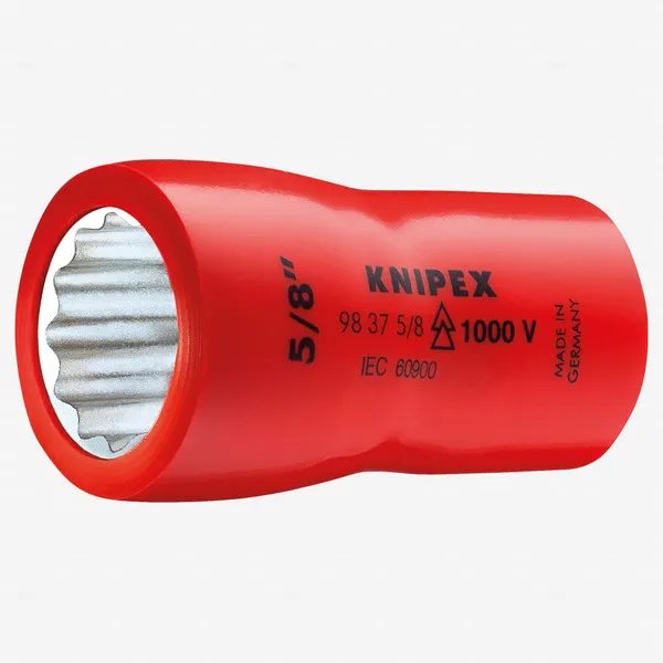 Knipex Insulated 5/16" Socket, 3/8" Drive, 12 Point