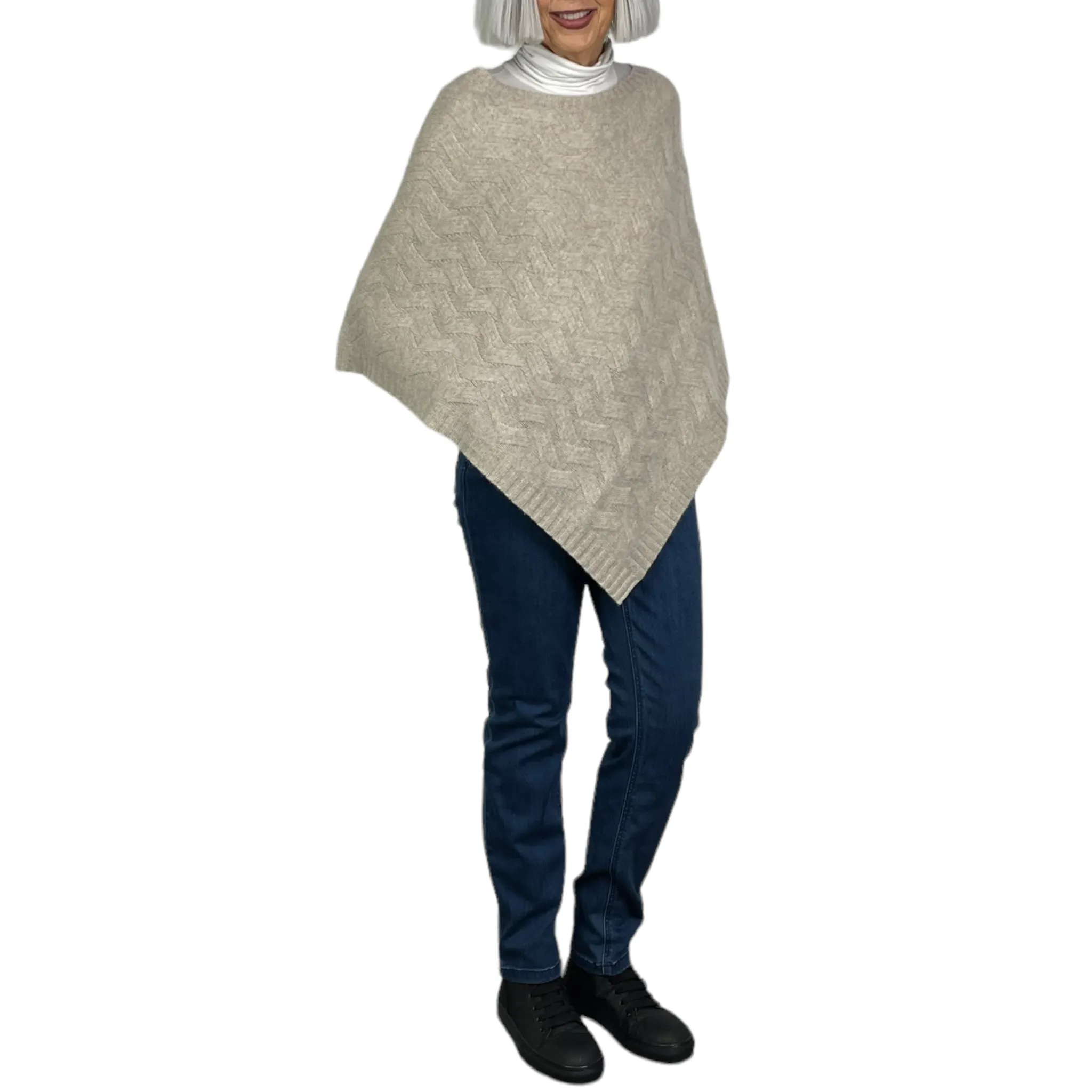 Knit Cable Poncho