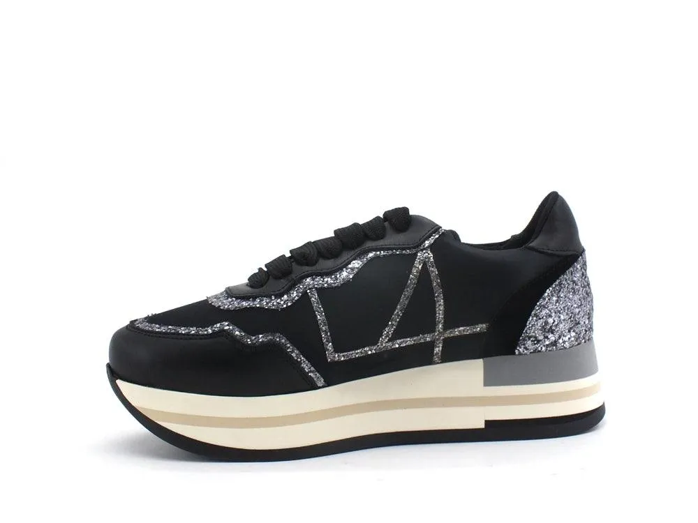 LAKE Big L4 Sneaker Black Glitter E08-L4-G