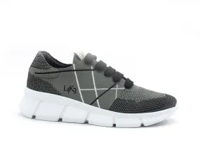 LAKE Men's Grey Running Sneaker Mr. Big Hi Tech D74-HIT.