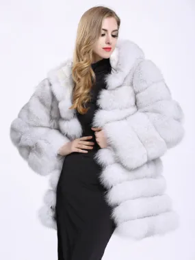 Lavish Faux Fur Coat with Hood - Eco-Friendly Winter Coat for Women