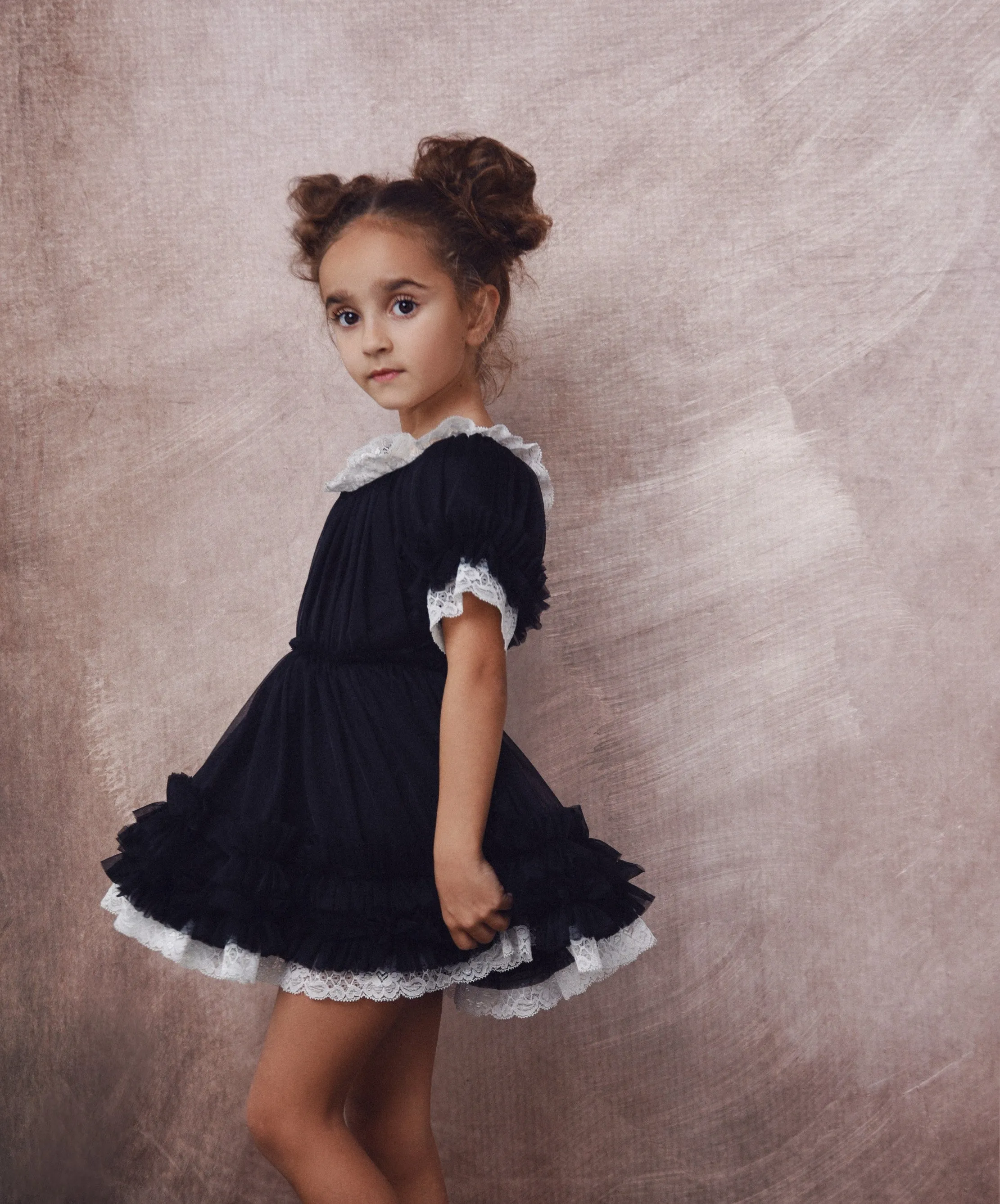 Le Petit Tom PORCELAIN DOLLY DRESS black