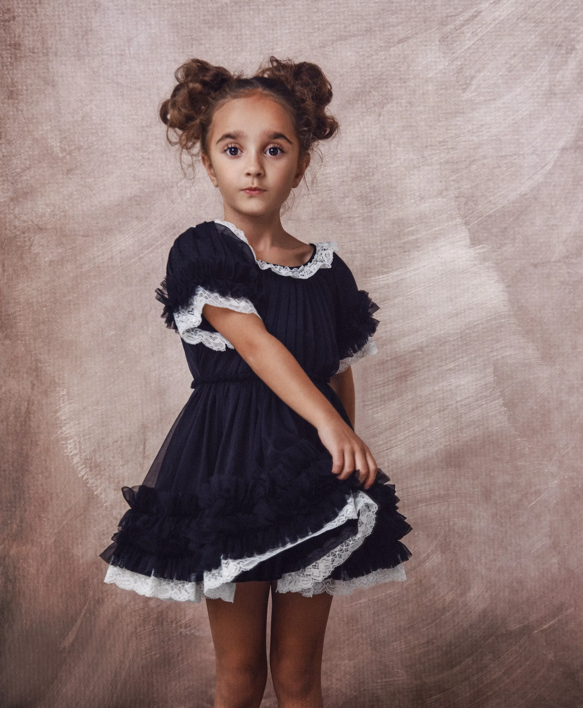 Le Petit Tom PORCELAIN DOLLY DRESS black