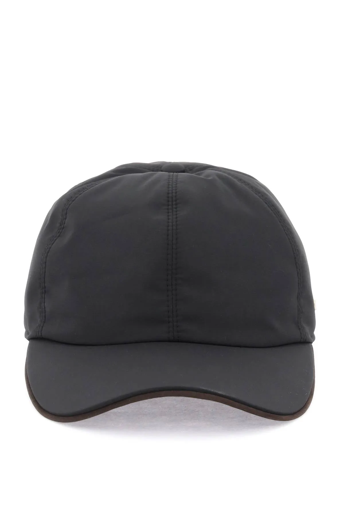 Leather Trim Baseball Cap