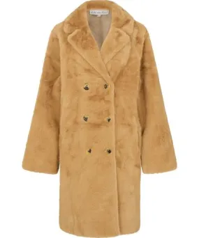 Lily and Lionel Emma Brown Longline Faux Fur Coat