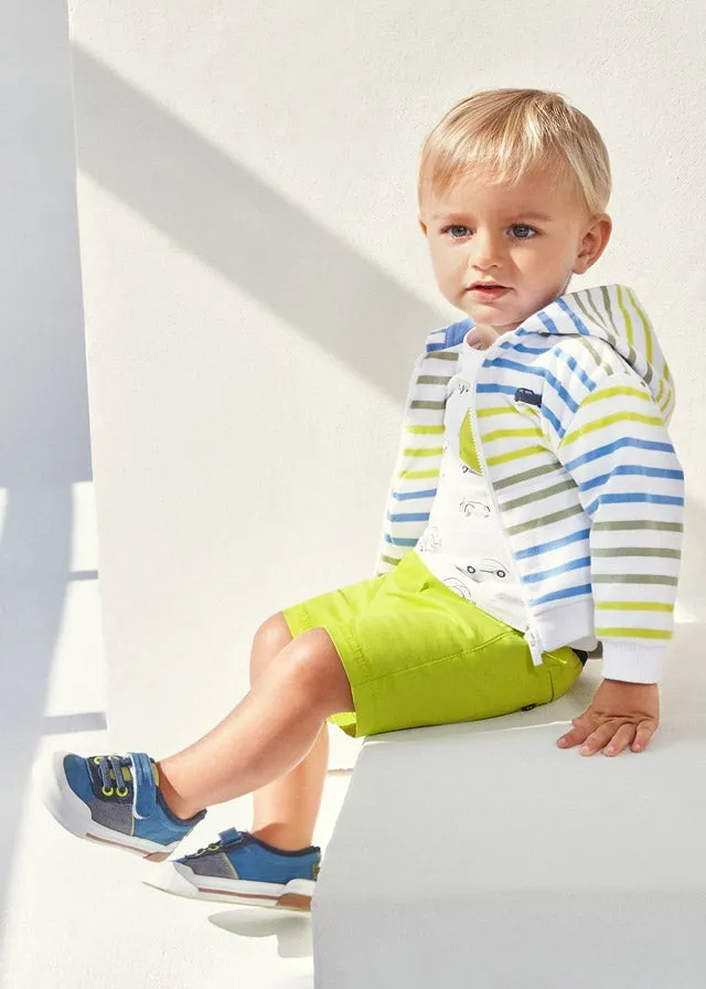 Lime green bermuda shorts for baby boy