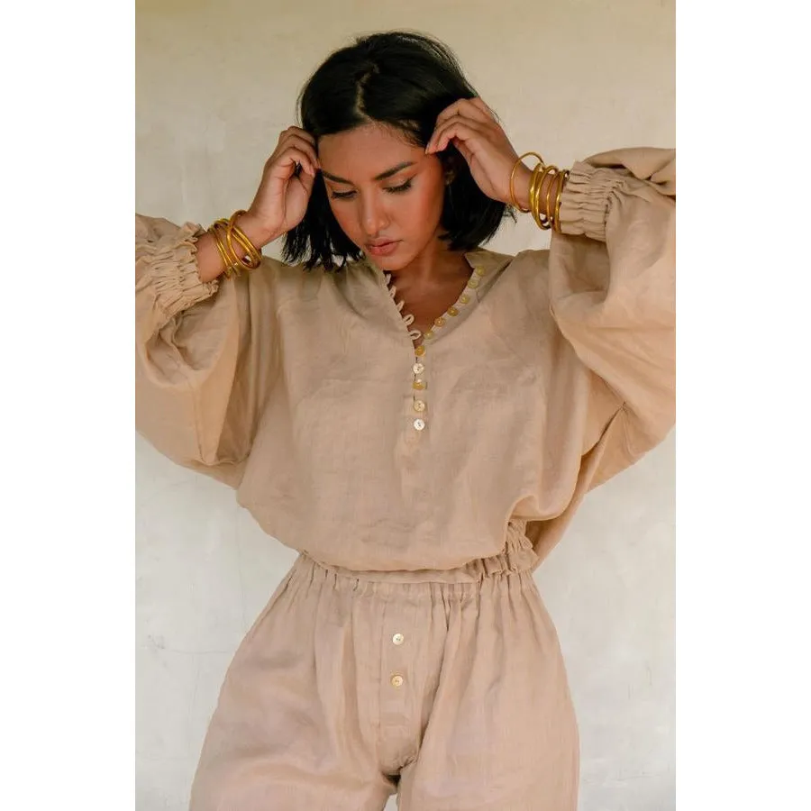 Linen Frida Top and Nidra Pant Set