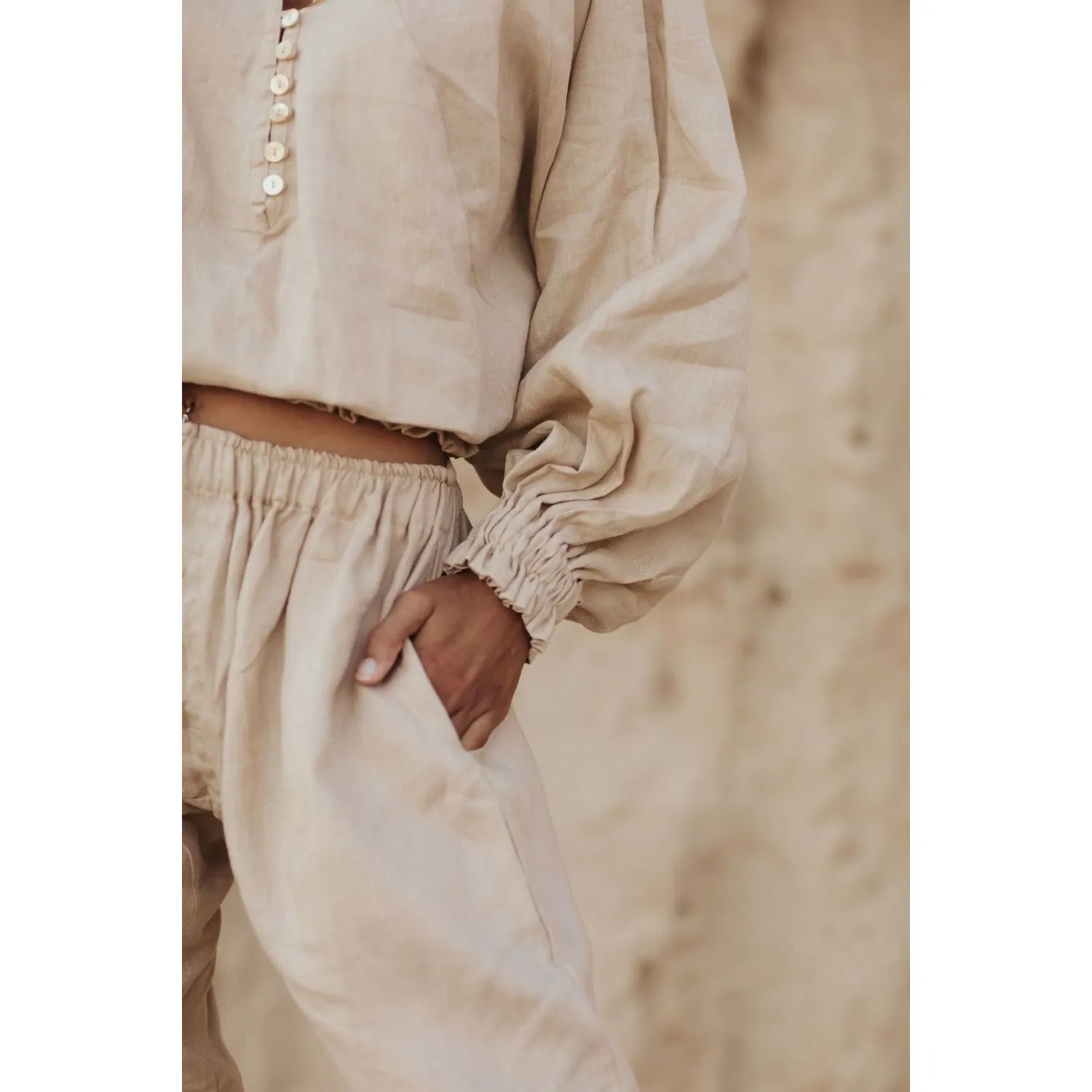 Linen Frida Top and Nidra Pant Set