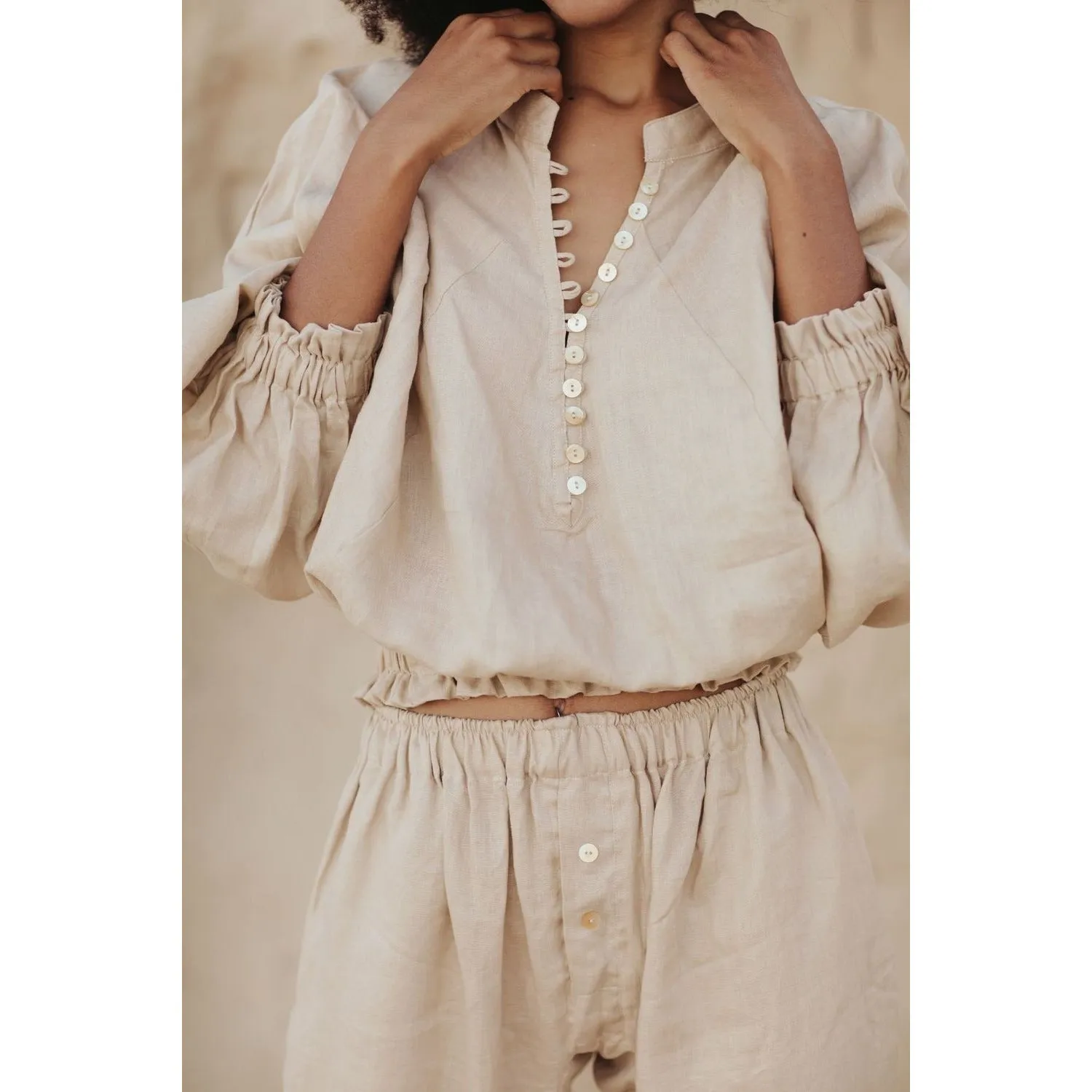 Linen Frida Top and Nidra Pant Set