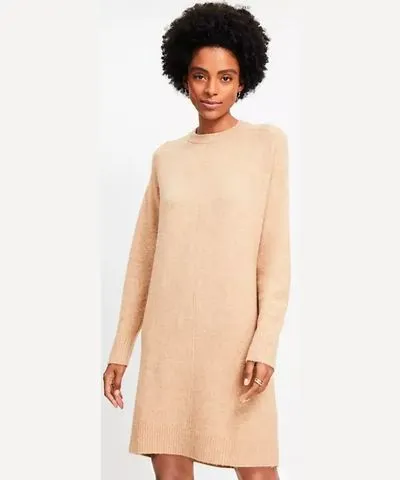 Loft Petite Saddle Sleeve Mini Sweater Dress