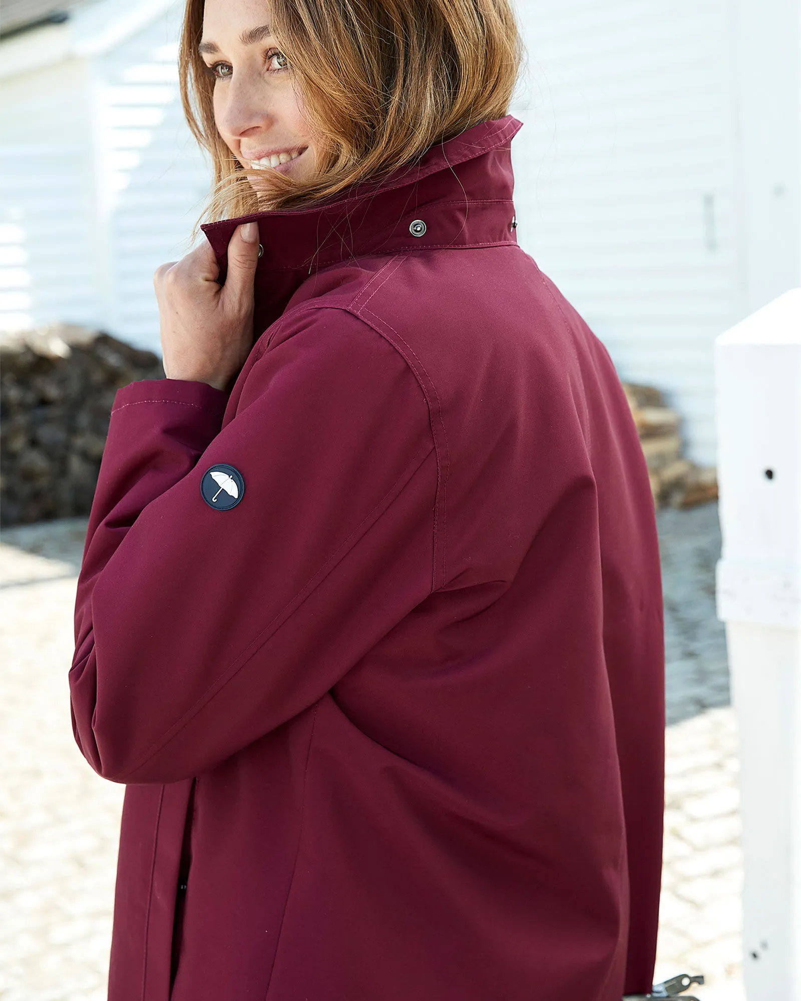 Longline All-Weather Coat with Fleece Lining and Waterproof Features