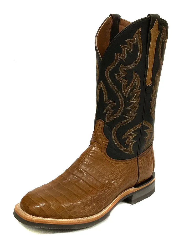 Lucchese M4554.WF Men's Rowdy Caiman Leather Boots Brown