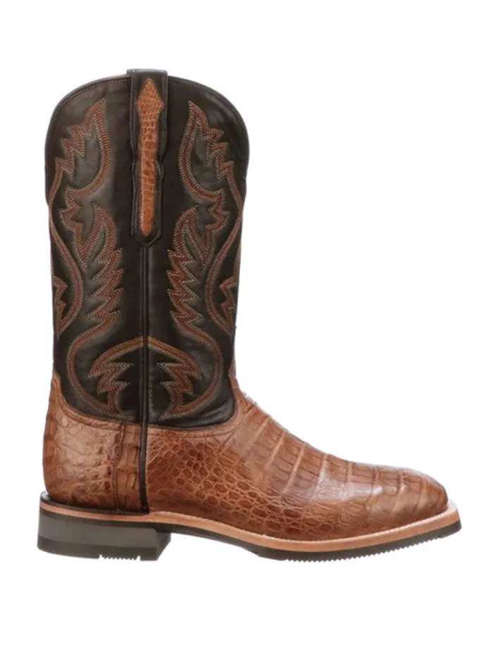 Lucchese M4554.WF Men's Rowdy Caiman Leather Boots Brown