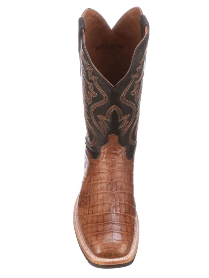 Lucchese M4554.WF Men's Rowdy Caiman Leather Boots Brown