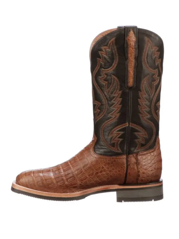 Lucchese M4554.WF Men's Rowdy Caiman Leather Boots Brown