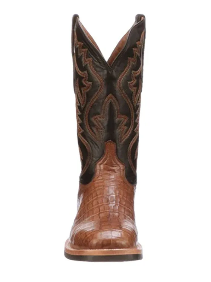 Lucchese M4554.WF Men's Rowdy Caiman Leather Boots Brown