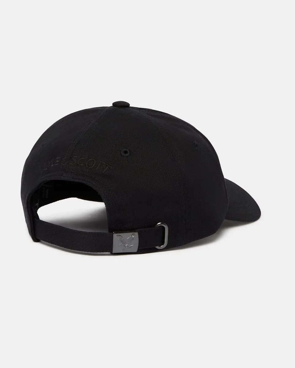 Lyle and Scott Cotton Baseball Cap in Jet Black