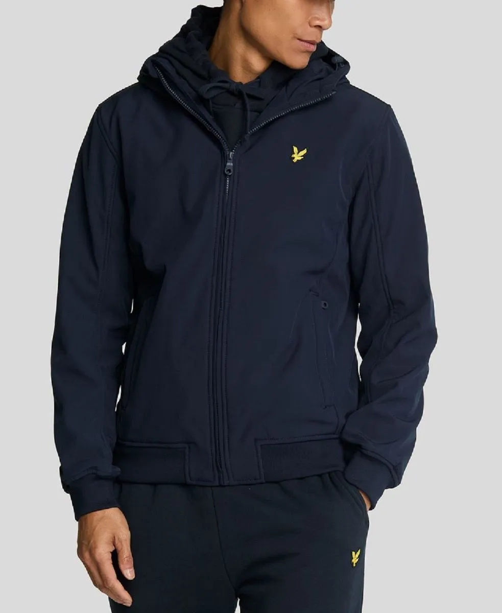 Lyle and Scott Fleece Back Softshell Jacket Dark Navy