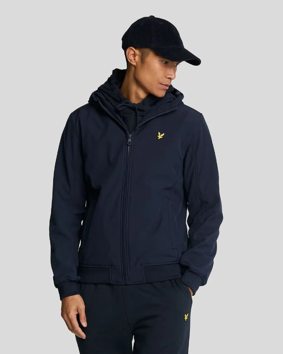 Lyle and Scott Fleece Back Softshell Jacket Dark Navy