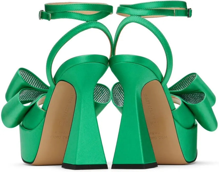 Green Platform Heeled Sandals by MACH & MACH 'Le Cadeau' 140