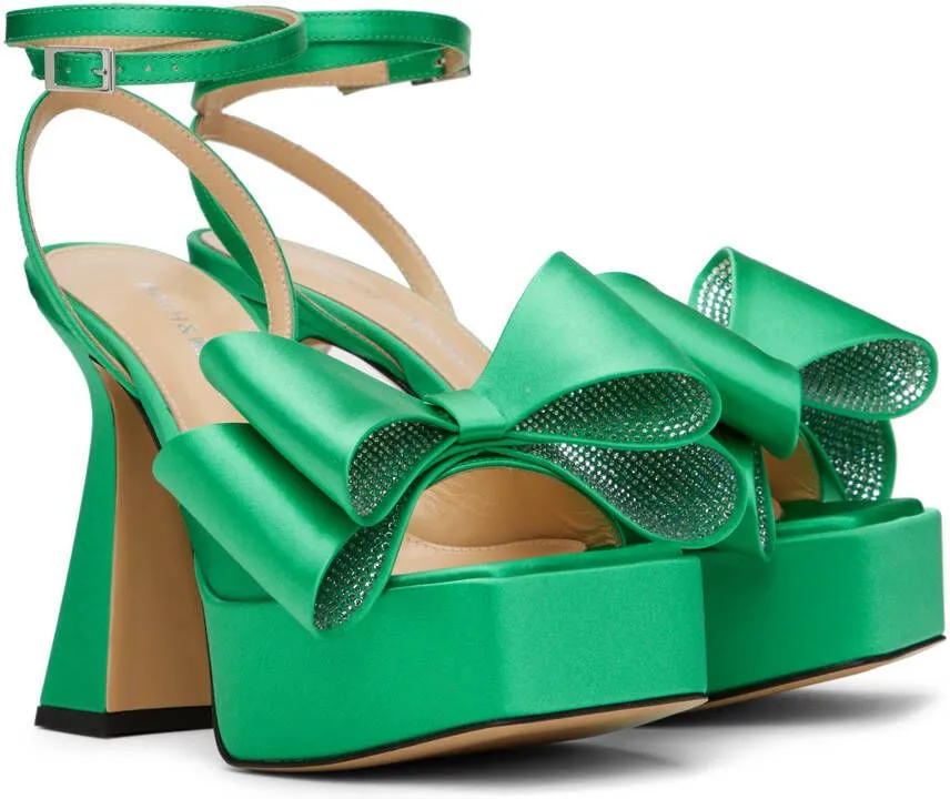 Green Platform Heeled Sandals by MACH & MACH 'Le Cadeau' 140