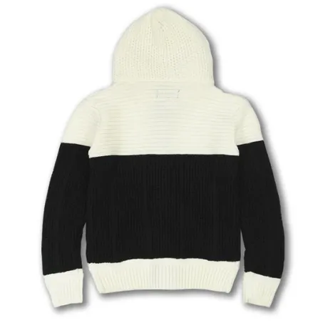 MAKOBI Women's Striped Sweater - Black/Cream