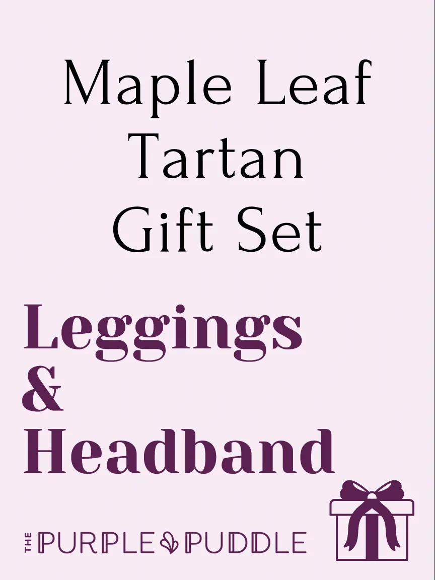 Maple Leaf Tartan Legging and Headband Set