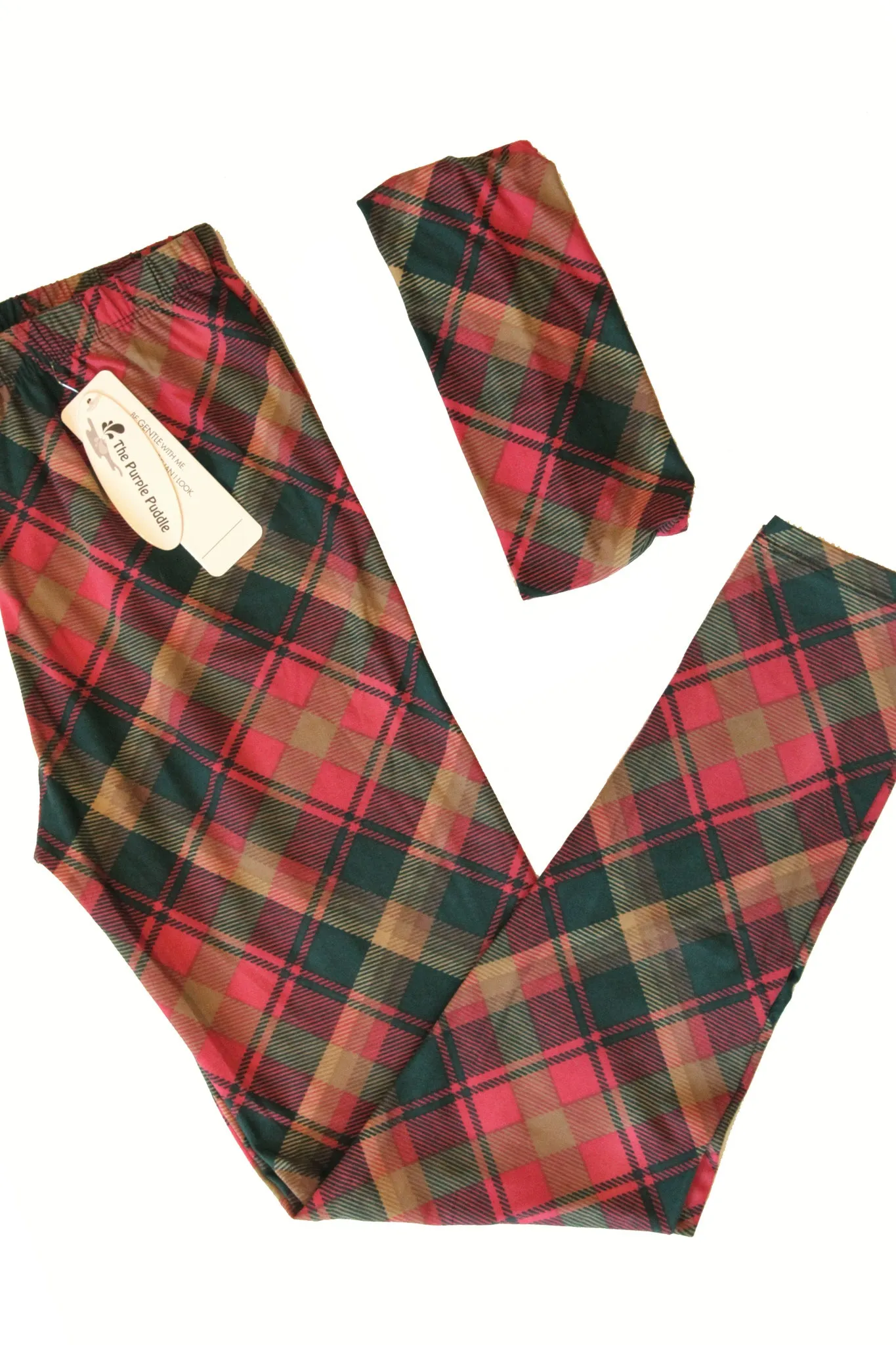 Maple Leaf Tartan Legging and Headband Set