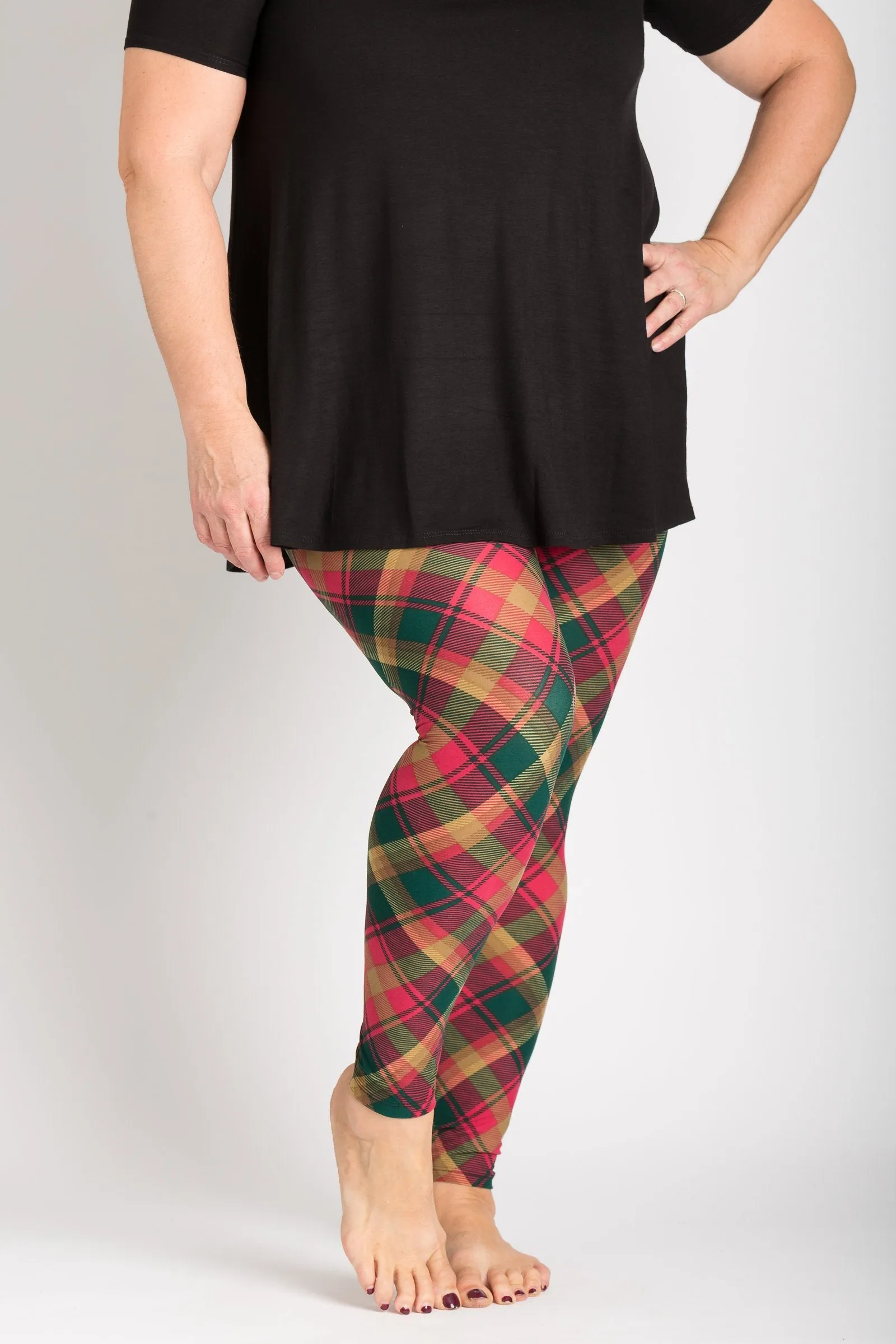 Maple Leaf Tartan Legging and Headband Set