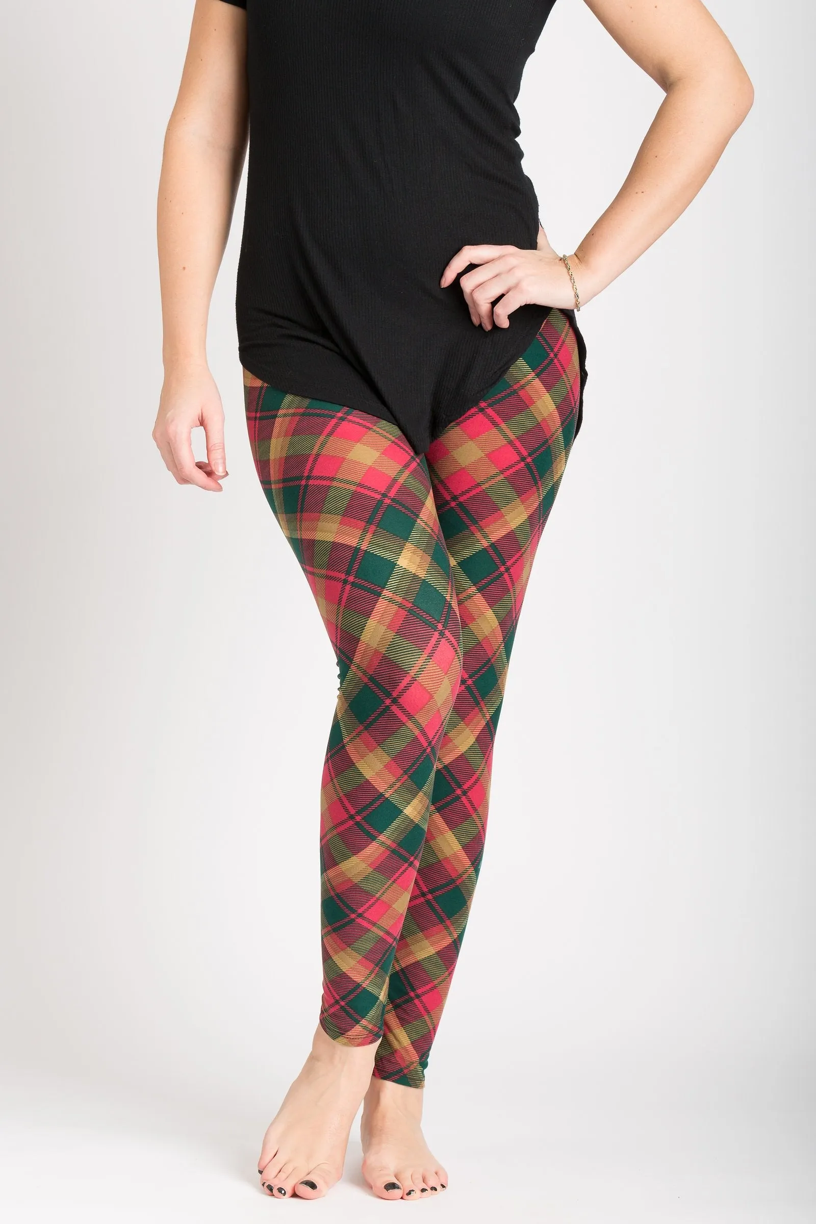 Maple Leaf Tartan Legging and Headband Set