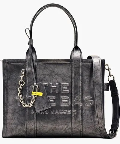 Marc Jacobs Metallic Distressed Large Tote Bag